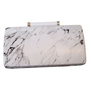 Sondra Roberts Women's White Marble Clutch Bag OS